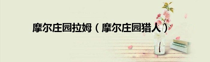 摩尔庄园拉姆（摩尔庄园猎人）