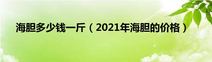 海胆多少钱一斤（2021年海胆的价格）