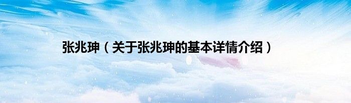 张兆珅（关于张兆珅的基本详情介绍）