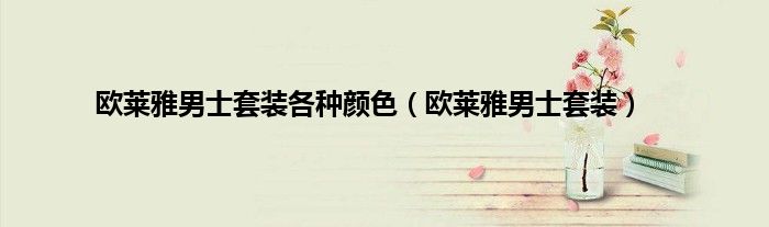 欧莱雅男士套装各种颜色（欧莱雅男士套装）